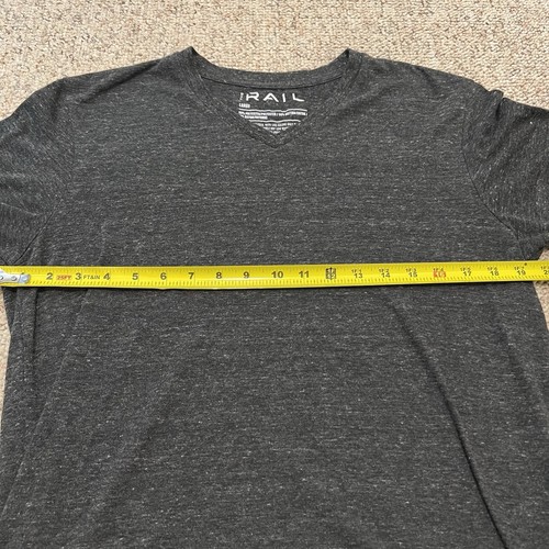 The Rail Men’s T Shirt L Black White Specks Large Pocket Stretch Round Neck - Picture 5 of 8
