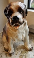 Bernhardiner Figur Ca. 16 cm Porzellan Keramik RAR MARKE