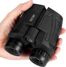 occer BINO-0827 12x25 Waterproof Compact Binoculars with Porro Prism - Black