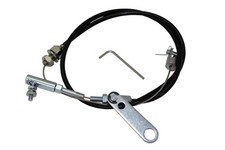 36" Black Stainless Steel Throttle Cable, Universal V8