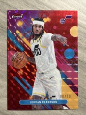 2025-26 Topps Finest Jordan Clarkson Red Geo Refractor Jazz Common SSP #/10