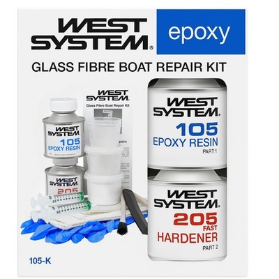 WEST SYSTEM 105-K Epoxidharz & Härter Fiberglas Reparaturset - Strong Marine G
