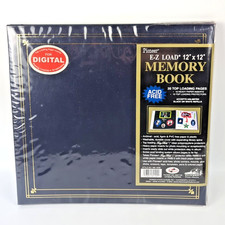 PIONEER E-Z Load 12x12 Memory Book Scrapbook Album Navy Gold Trim Acid Free New