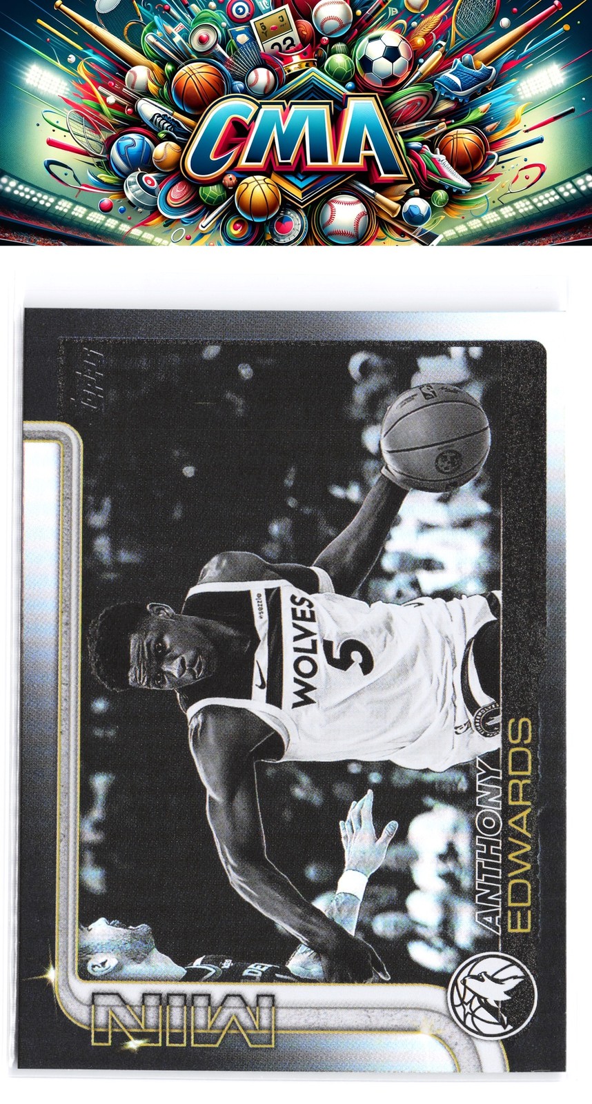 2025-26 Topps #108 Anthony Edwards Blackout