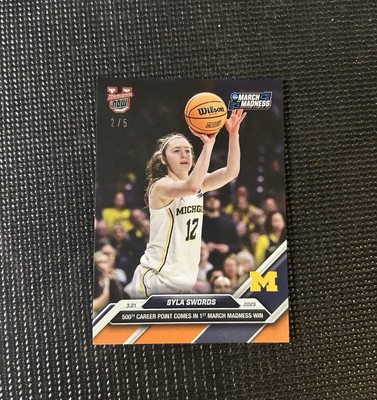 2024-25 Bowman U Now Syla Swords #92 500th Career Point Orange Parallel 2/5