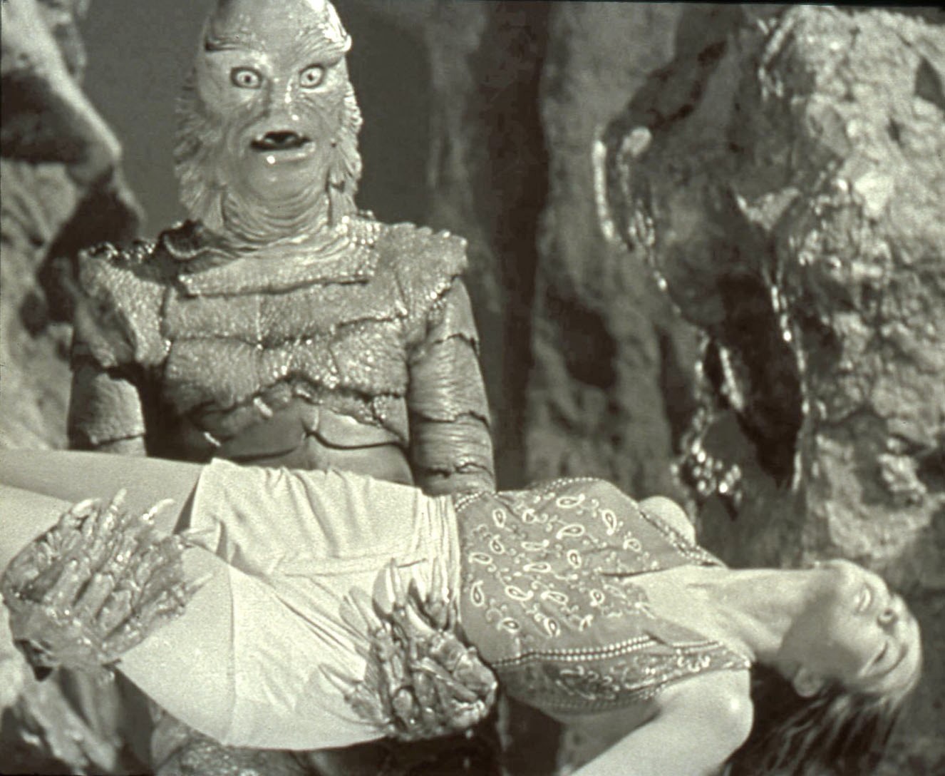 Vintage Stereo Realist Photo 3D Slide CREATURE FROM BLACK LAGOON Movie Still 7p