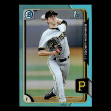 Brandon Waddell #77 2015 Bowman Chrome Draft Sky Blue Refractor Pirates Baseball