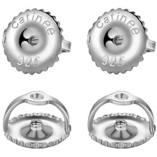 2 Pairs Screw on Earring Backs Replacement for Diamond 2pairs white