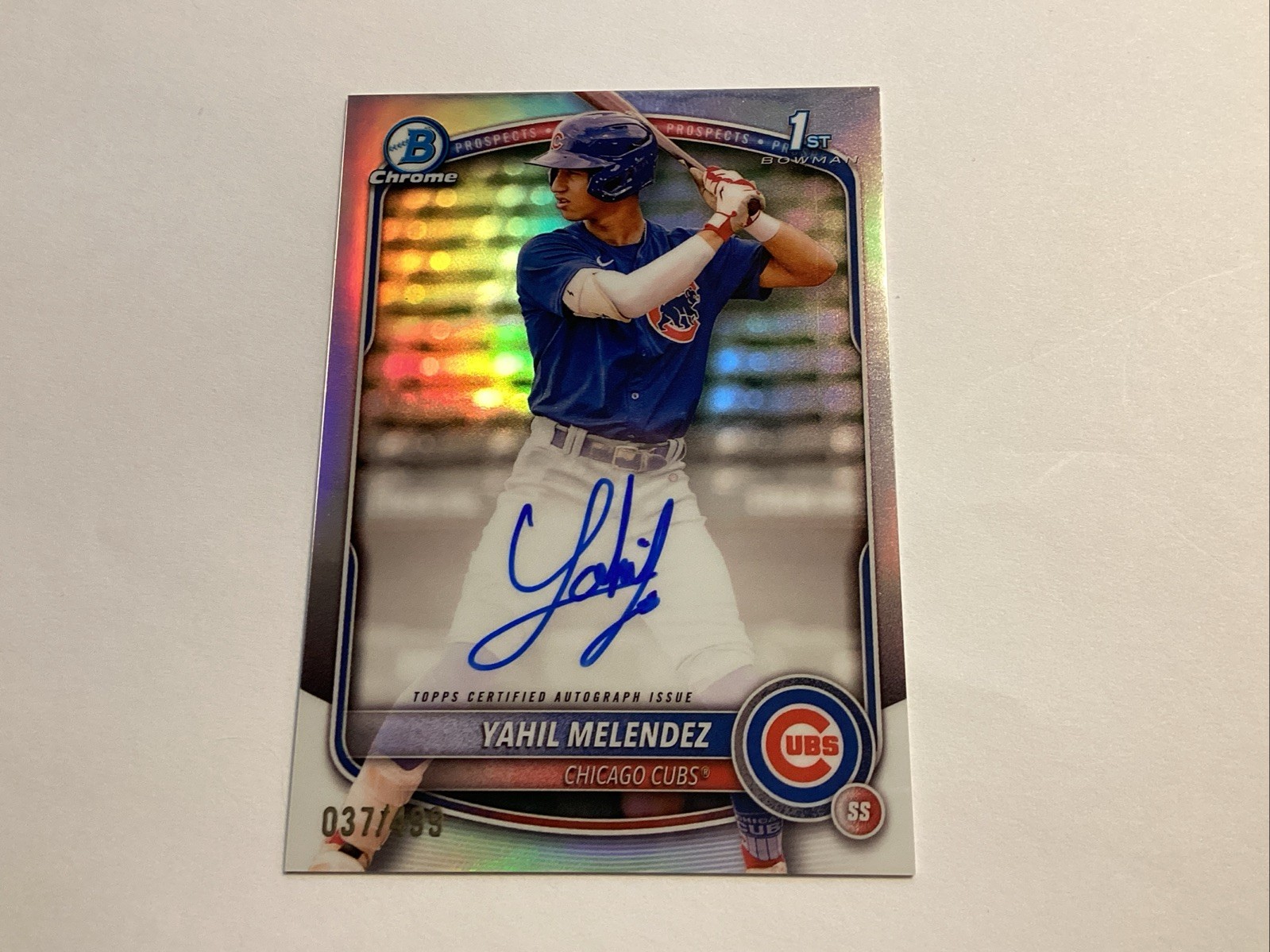 Yahil Melendez 2025 Bowman Chrome #CPA-YM Auto Refractor /499