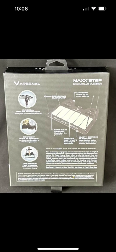 Hunt Arsenal MAXX 双步第 2 代马鞍狩猎攀爬棒助手新品 — 第 2/3 张图片