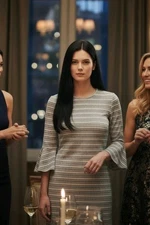 Petrichor Dress 3/4 Bell Sleeve Gray & White Women Size Large Cotton Blend