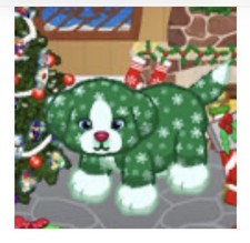 Webkinz Classic Green Snowy Puppy CODE
