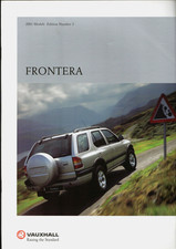 Vauxhall Frontera 2001 UK Market Sales Brochure Sport, RS, Estate, Limited
