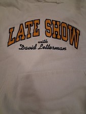 Late Night with David Letterman Hoodie XL. BOUGHT IN STUDIO. VINTAGE