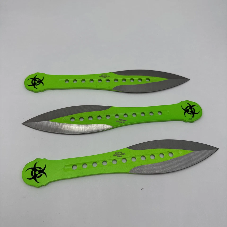 "Juego de cuchillos de lanzamiento Z-Hunter Triple Kill 7,5"" verde de 3 piezas ZB-163-3GN" Foto 3 de 4