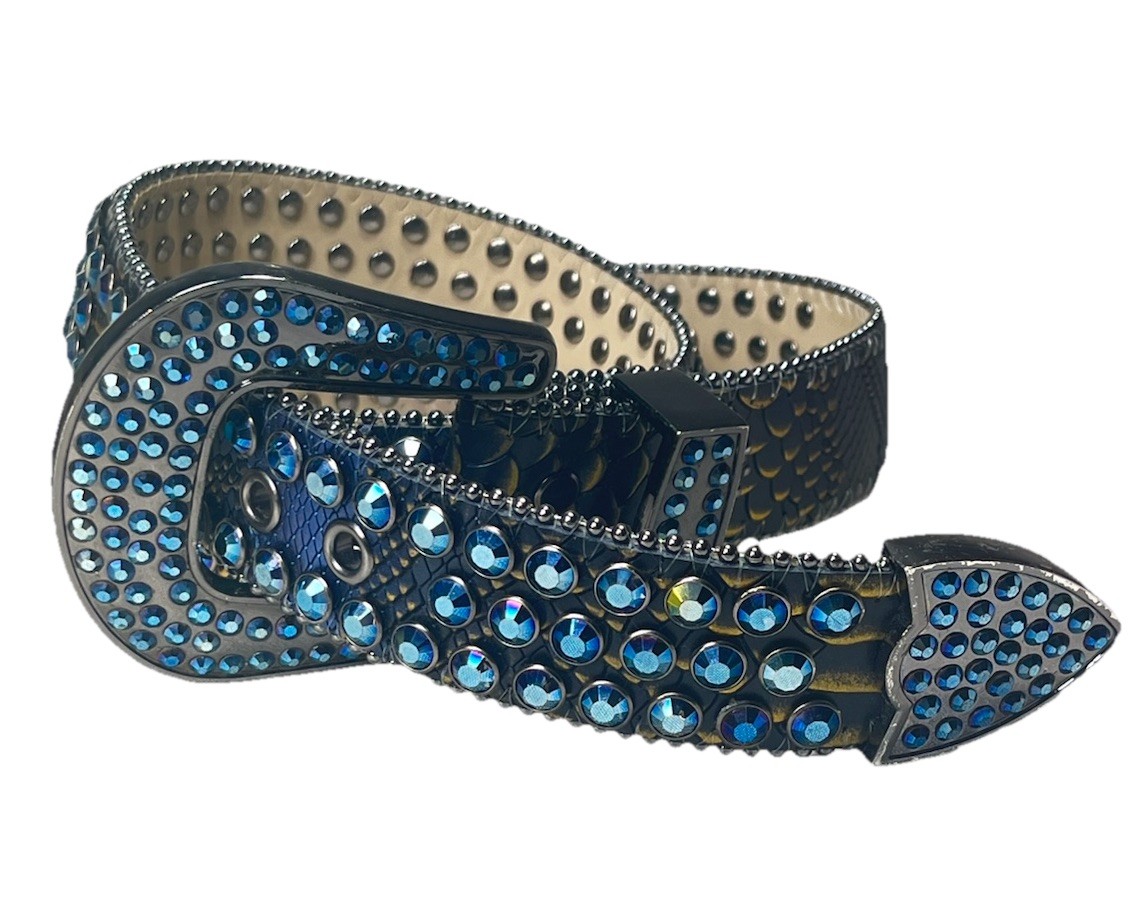 BB Simon Style Python Aurora Borealis Skull Rhine… - image 1