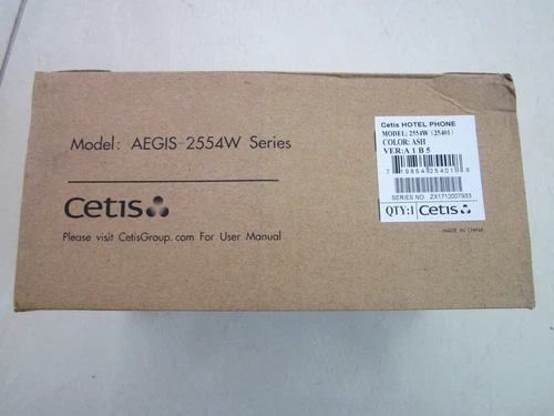 Cetis 2554W Hotel Wall Phone In Ash