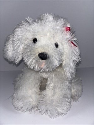 GUND White Dog Molly Plush 12'' Victorias Secret Shaggy Puppy Limited Edition Toy