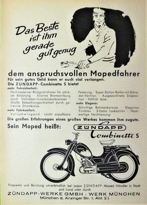 Combinette Zündapp advertisement approx. DIN A5 1957 (06061718)