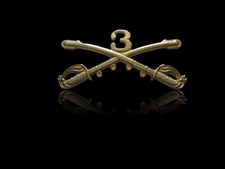 3rd CAVALRY SWORDS SABERS MILITARY HAT PIN 3rd CAVALRY REGIMENT BADGE U.S ARMY