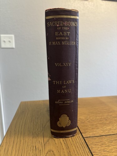 1886 Sacred Books Of The East Max Muller The Laws Of Manu Vol. XXV - Picture 1 of 9