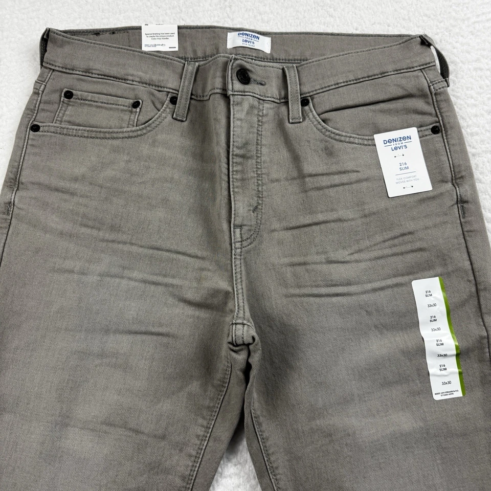 Denizen Levi Jeans Para Hombre 33x30 Gris 216 Slim Elastizado Grunge Escuela Denim Foto 2 de 4