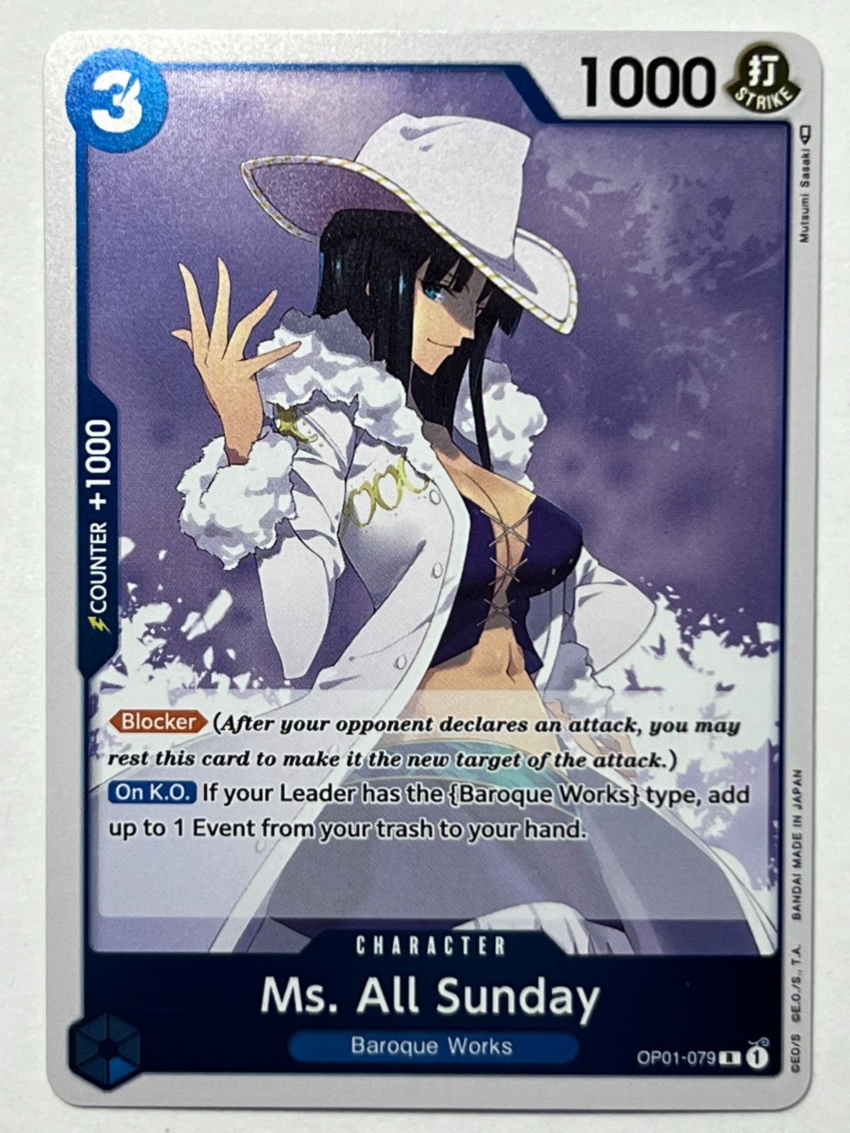 Ms. All Sunday OP01-079 Romance Dawn Foil One Piece Card Game