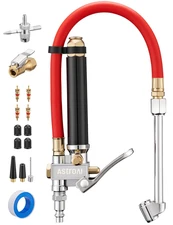 T3 Heavy-Duty Tire Pressure Gauge with Inflator, Dual Head Chuck ANSI B40.1