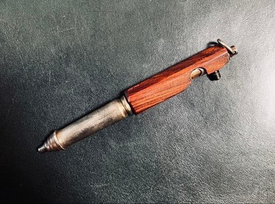 Hidetoshi Nakayama Bolt Action Ballpoint Pen Beniki Half Wood Wooden Shaft
