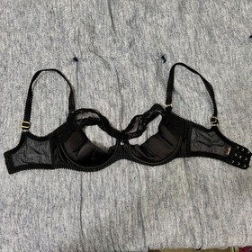 Agent Provocateur Lacy Balconette Black Underwired Bra Size 32DD