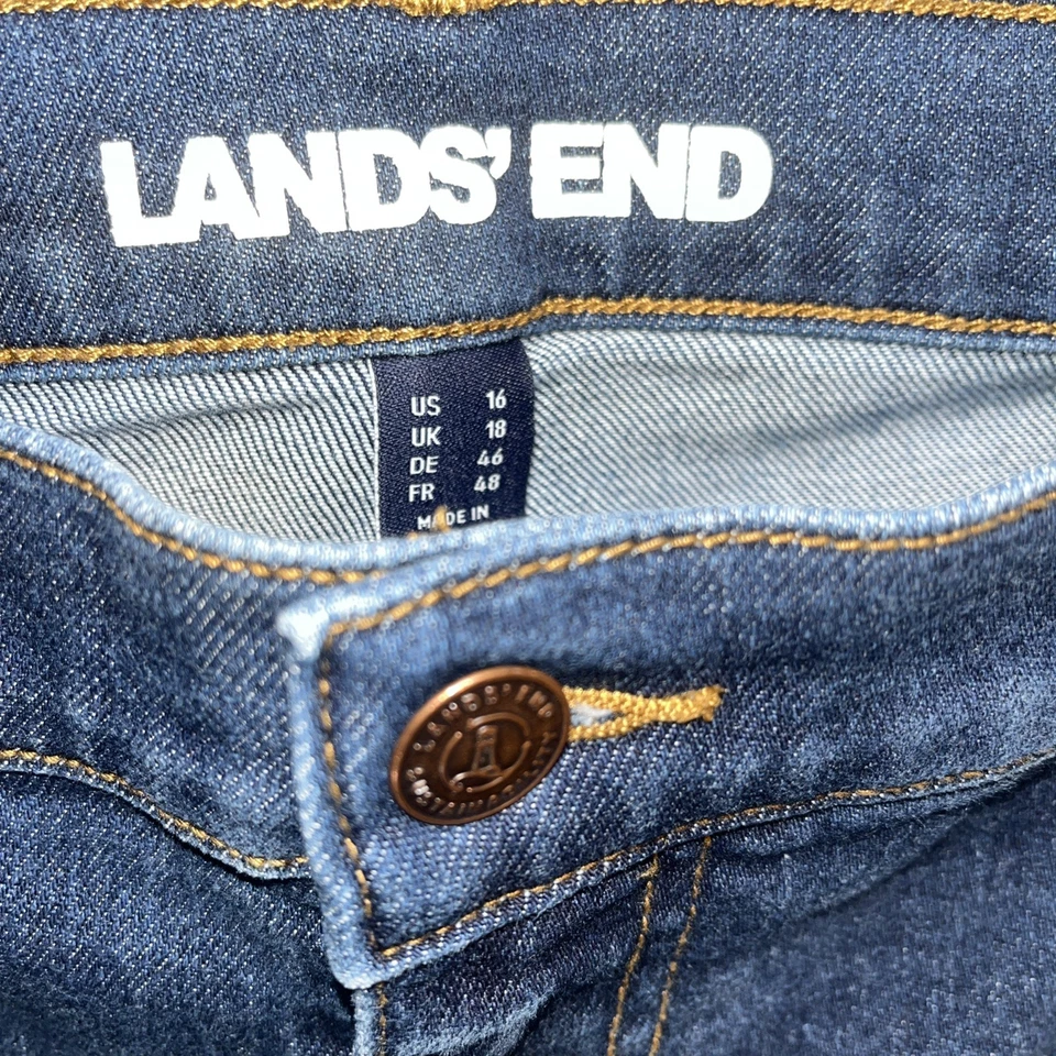 Pantalones de mezclilla Lands End azules para mujer talla 16 corte recto corte bootcut Foto 3 de 4