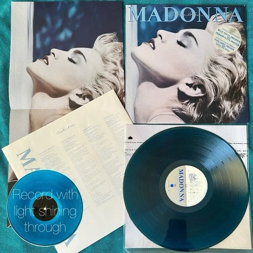 Original 1986 LE Australian Pressing Dark Aqua Vinyl Madonna True Blue  LP