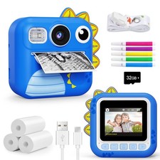 KOKODI Kids Instant Print Camera Toddler Digital Video 1080P Christmas Gift Blue