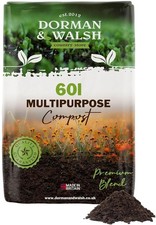 Dorman & Walsh 60L Multipurpose Compost, Nutrient Rich for Potting, Seeds, Gr... 0.31 per litre