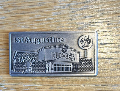 Buc-ee's Souvenir Magnet - St. Augustine Florida - Pewter 1.5 x 3.0 in - New