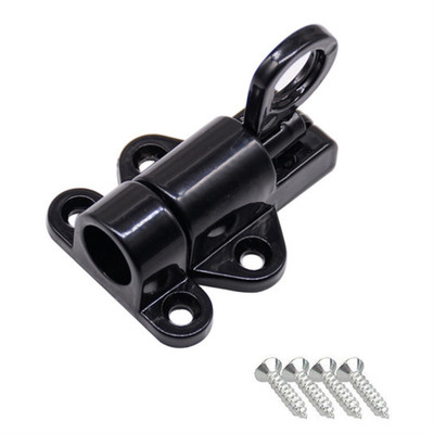 Black Aluminium Alloy Spring Door Lock with Automatic Locking Mechanism