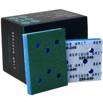 Serious Grit - 3'' x 4'' Foam Abrasive 220-240 Finish Sanding Pads