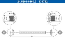 FOR ATE 24.5201-0160.3 BRAKE PANTS. ELAST. VAG