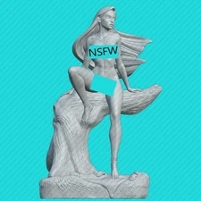 NSFW1/24 Resin Doll Sexy Long Haired Girl Statue Unpainted Unassembled Model Kit