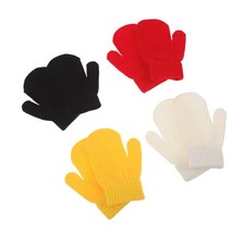 4 Pairs Hand Warming Gloves for Kids Children's Running Knit Winter