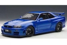 AutoArt 1/18 Nismo R34 GT-R Z-Tune Bayside Blue Diecast Car Used