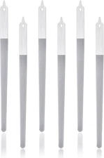 6Pcs Diamond Deb Nail File Metal Nail File with Sharp Pointed Tip, Stainless St