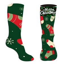 Custom Design Beautiful Christmas socks S to 3xl holidays socks Santa style sock