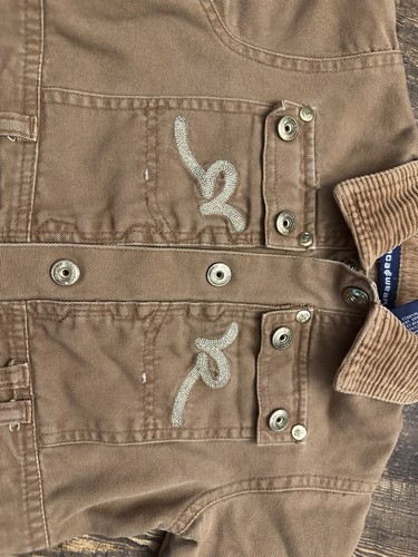 VTG Y2K Rocawear Roca Baby Denim Brown Toddler Jumper Jumpsuit Romper 24 Months - Photo 2/9