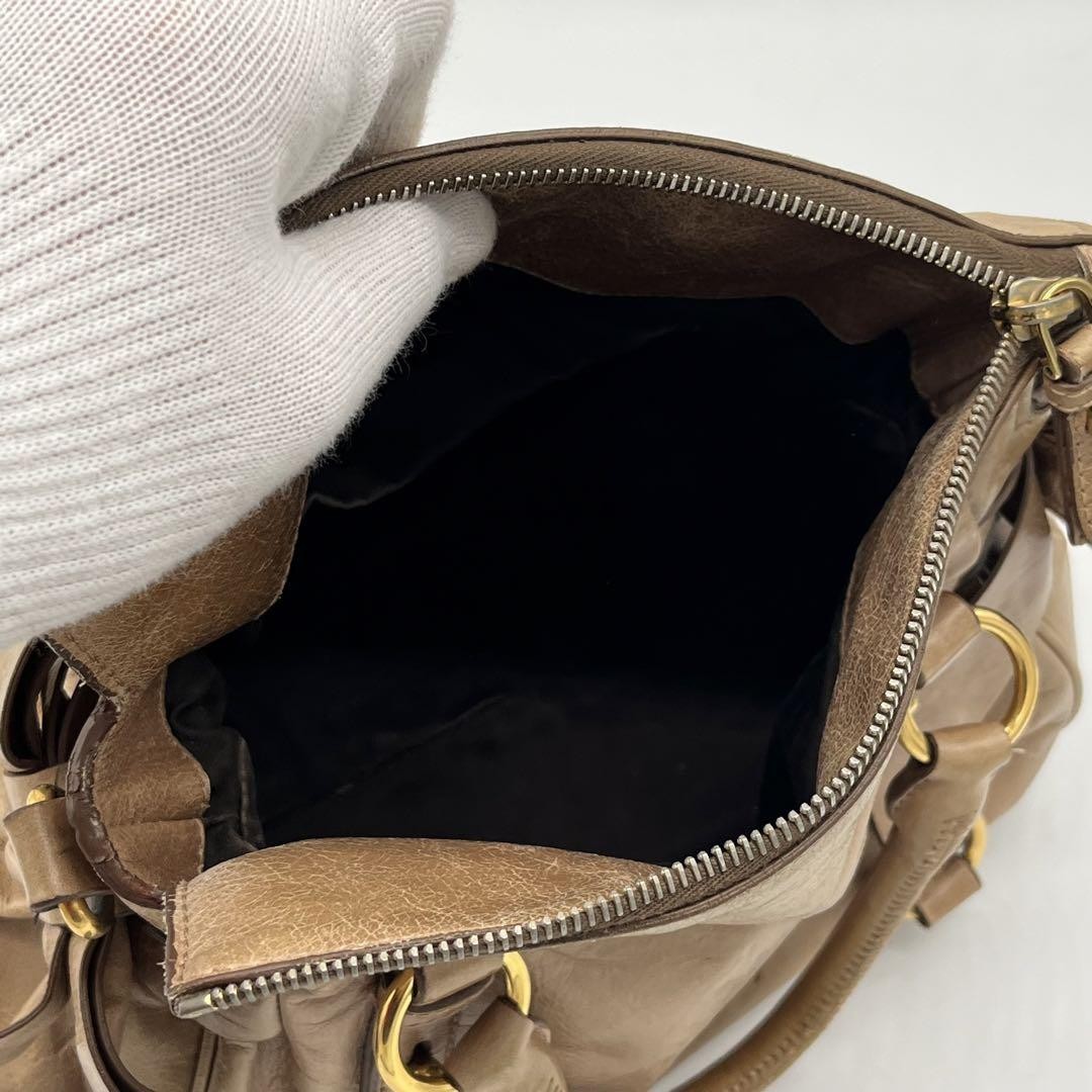 ★入手困難・美品★miumiu side ribbon 2way HandBag MIU MIU Side Ribbon Bag, Purchased at an Official Store