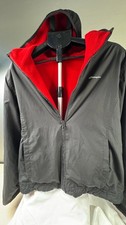 Champion Fleece-Lined Hooded Jacket Women  s Large Black Red Quick Dry