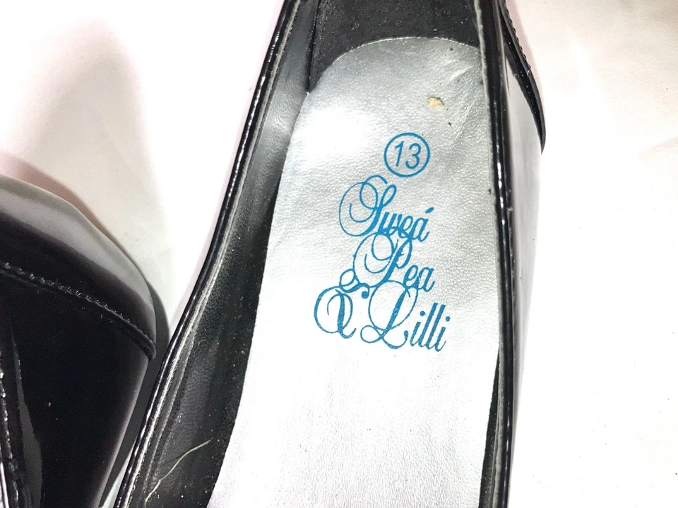 Swea Pea & Lilli Niñas Talla 13 Negro Zapatos Formales Ballet Planos Con Cuentas Foto 2 de 4