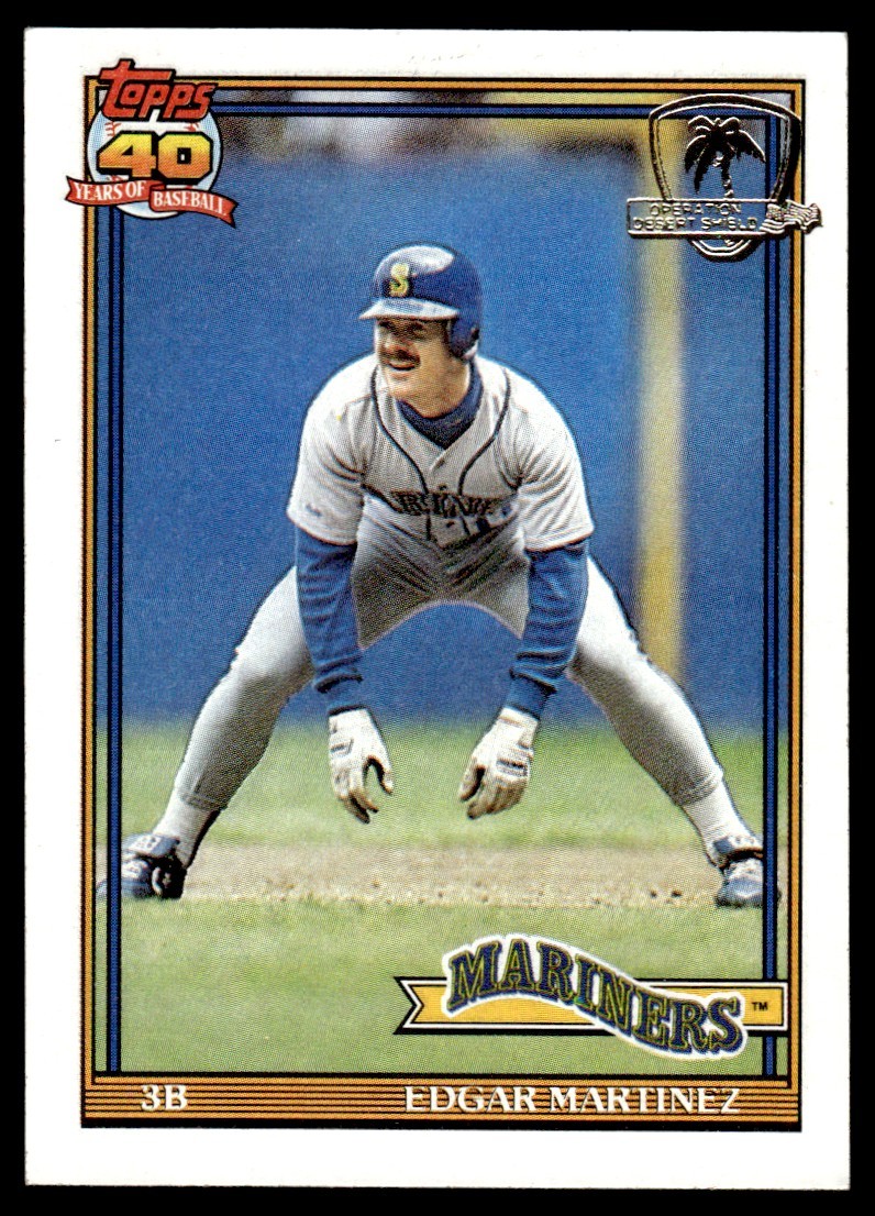 1991 TOPPS DESERT SHIELD EDGAR MARTINEZ #607