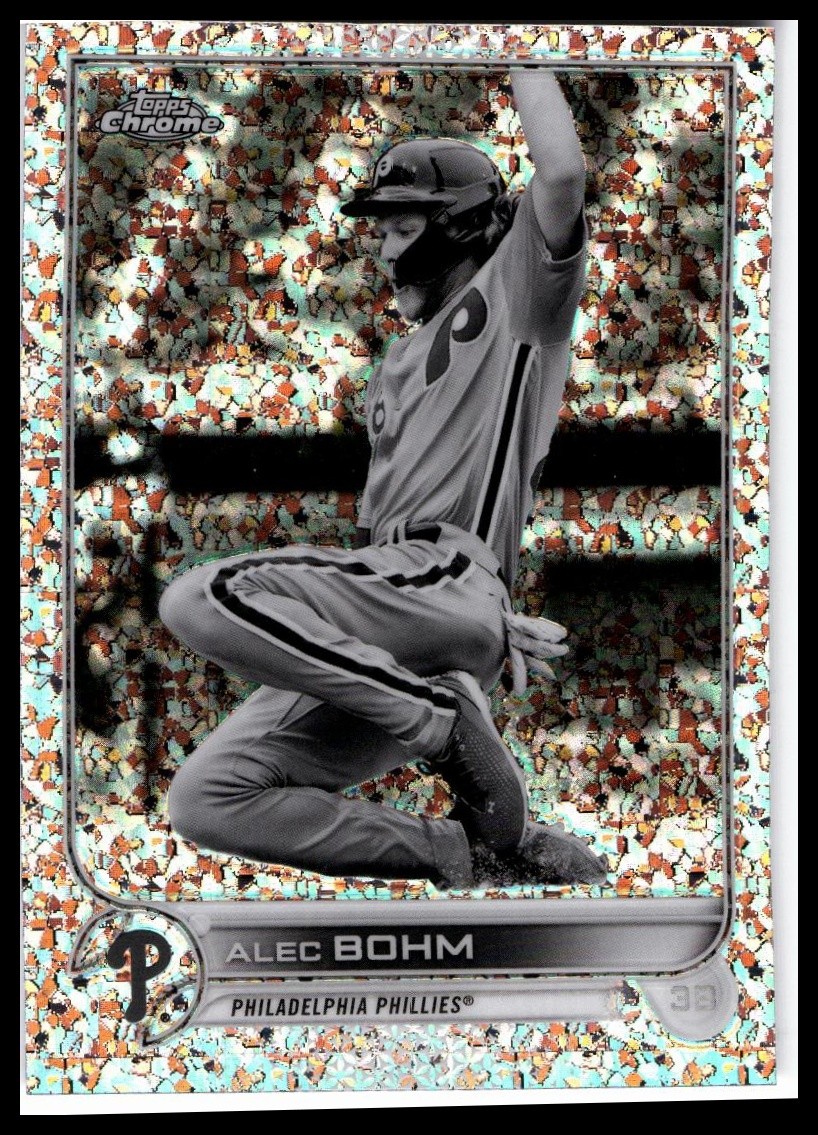 2022 Topps Chrome #89 Alec Bohm Black & White Mini Diamond Refractor