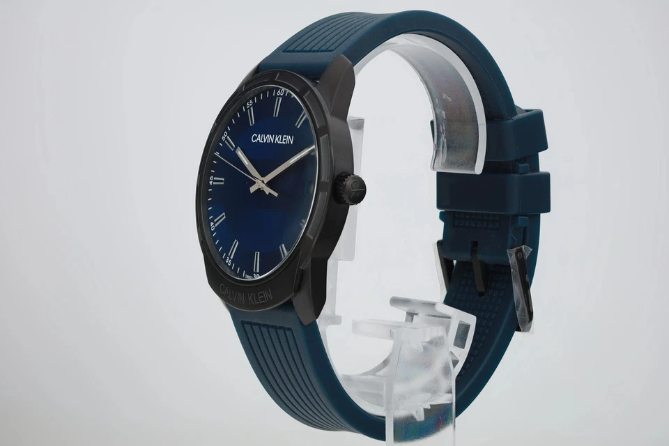 Calvin Klein Evidence 42mm Blue Dial Silicone Strap Men Quartz Watch K8R114VN - image 4 of 4